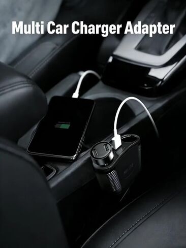 BESTEK Cigarette Lighter Splitter Adapter - 150W Car Charger Adapter with 2-Socket Dual 12v Splitter 2.4A USB DC Cigarette Outlet and PD30W Car Charger Super Fast Charger in Saudi Arabia