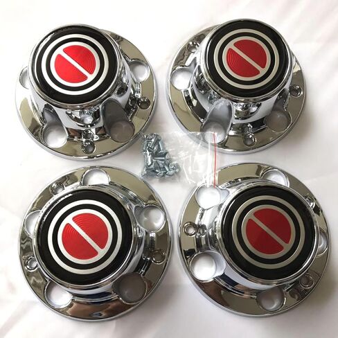 4 PCS Chrome Wheel Hub Center Caps RED Center 1980-1996 F150 Bronco Van in Saudi Arabia