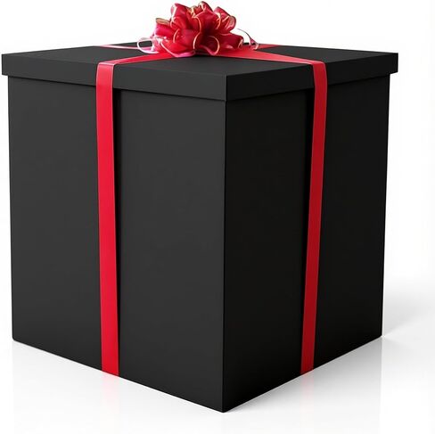 Giant Gift Box 24x24x24in JUMBO Extra Large Cardboard Decorative Box with Lid for Birthday Surprise, Pregnancy Announcement, Gender Reveal, Christmas Presents & Other Celebrations (White) in Saudi Arabia
