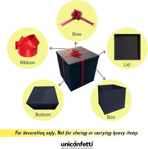 Giant Gift Box 24x24x24in JUMBO Extra Large Cardboard Decorative Box with Lid for Birthday Surprise, Pregnancy Announcement, Gender Reveal, Christmas Presents & Other Celebrations (White) in Saudi Arabia