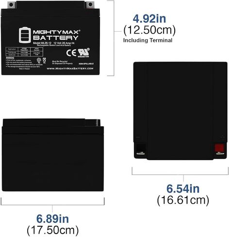 بطارية مايتي ماكس ML26-12 12V 26AH T3 الطرفية - بطارية حمض الرصاص المختومة - عبوتان in Kuwait