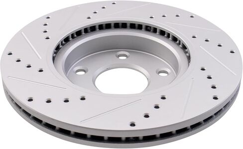 TRQ Front Brake Rotor Set G Coated Vented Compatible with 2019-2024 Mazda 3 2020-2024 CX-30 in Saudi Arabia