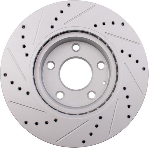 TRQ Front Brake Rotor Set G Coated Vented Compatible with 2019-2024 Mazda 3 2020-2024 CX-30 in Saudi Arabia