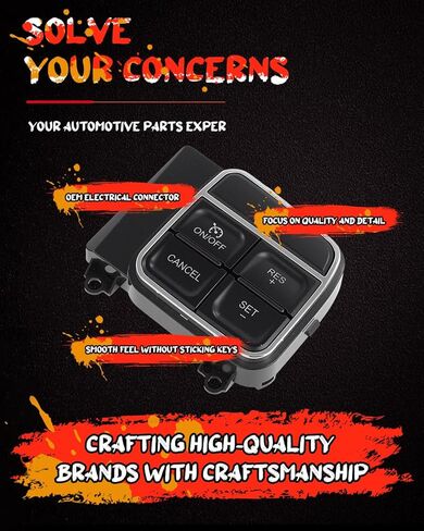 CCIYU Steering Wheel Cruise Control Switch Fit 2011-2014 for Chrysler 300 for Dodge Charger 2013-2018 for Ram 2500 3500 4500 5500 2011-2020 for Dodge Journey 56046252AC 56046252AD in Saudi Arabia