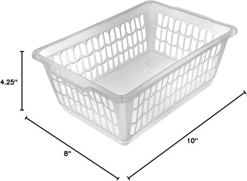 YBM HOME Plastic Perforated Storage Basket Bin Office Drawer, Shelf Desktop Countertop Tray Organizer 32-1188 (1, Purple) in Kuwait