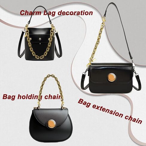 Gold Bag Charms Wallet Chain,14‘’ Purse Chains for Handbags - Bag Extender Chain, Purse Accessories in Saudi Arabia