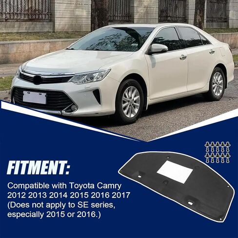 Auto Parts Cotton Front Hood Engine Bonnet Insulation Pad，Compatible With Toyota Camry 2012-2017 Black Soundproof Cover Thermal Heat Shield Insulation Mata in Saudi Arabia