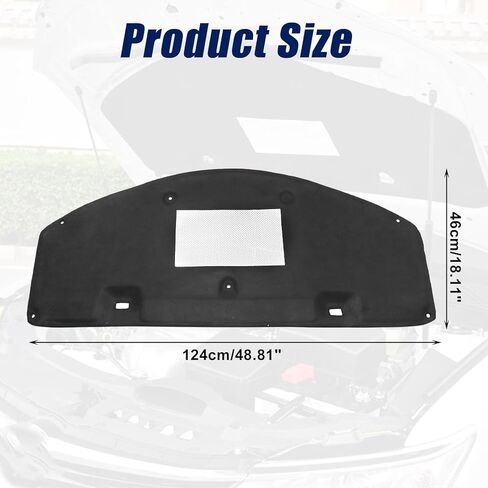 Auto Parts Cotton Front Hood Engine Bonnet Insulation Pad，Compatible With Toyota Camry 2012-2017 Black Soundproof Cover Thermal Heat Shield Insulation Mata in Saudi Arabia