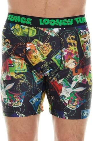 COCO BRANDS Looney Tunes Men's Boxer Briefs - No Fly, Anti-Chafing Stitching, Comfort Shaped/Cotton Lined Crotch in Kuwait