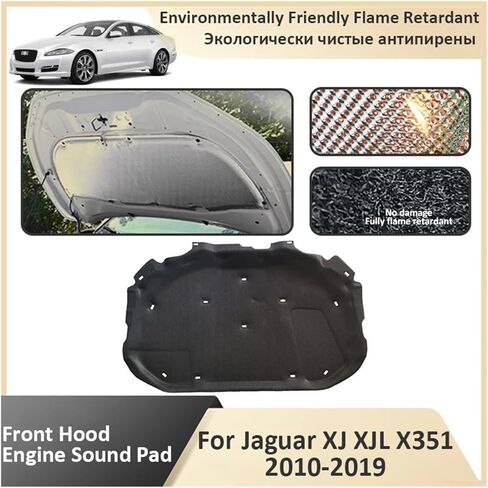 Front Hood Engine ，Compatible With Jaguar XJ XJL X351 2010 2011 2012 2013 2014 2015 2016 2017 2018 2019 Thermal Soundproof Mat Accessories in Saudi Arabia
