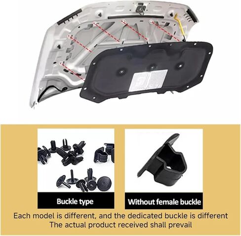 Compatible With Toyota Corolla E140 2007 2008 2009 2010 2011 2012 2013 Heat Insulation Cotton Cover Accessories Front Hood Engine Sound Pads(A_STYLE A) in Saudi Arabia