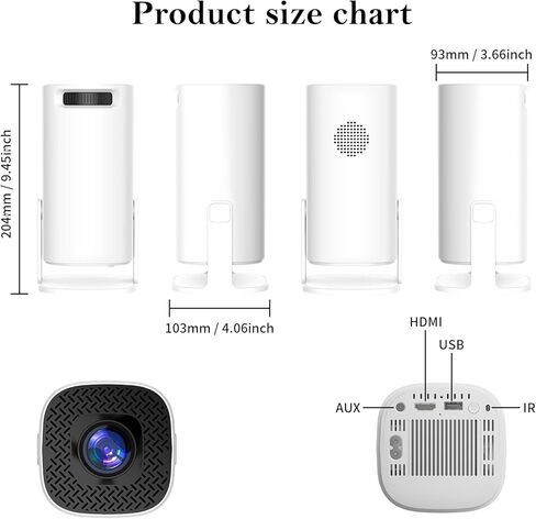 New P30 Retro Game Console with Projector，4K HD Portable Projector with 36000+ Games，Plug and Play TV Video Game Stick，Smart Projector with 2.4g Wireless Controllers，Android TV 11.0, WiFi in Saudi Arabia