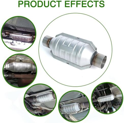 SleYuYir 425250 2.5" Inlet/Outlet Universal Catalytic Converter Stainless Steel & O2 Port(Pack of 2) in Kuwait