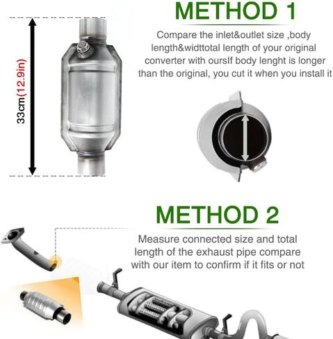 SleYuYir 425250 2.5" Inlet/Outlet Universal Catalytic Converter Stainless Steel & O2 Port(Pack of 2) in Kuwait