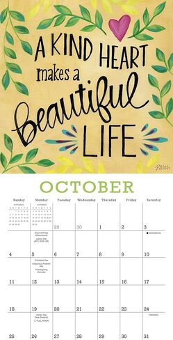 A Year of Hope and Inspiration 2026 Mini Wall Calendar: Inspirational Quotes & Affirmation Art for Women by Deborah Mori, 7" × 7" in Saudi Arabia