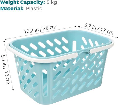 Toddmomy Kids Grocery Basket with Handles Shopping Basket for Kids Toys Mini Toy Shopping Basket for Kids Party Favors Pretend Play in Kuwait