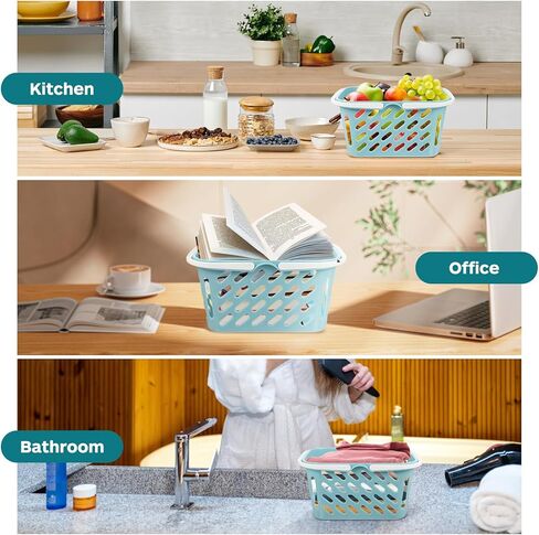 Toddmomy Kids Grocery Basket with Handles Shopping Basket for Kids Toys Mini Toy Shopping Basket for Kids Party Favors Pretend Play in Kuwait