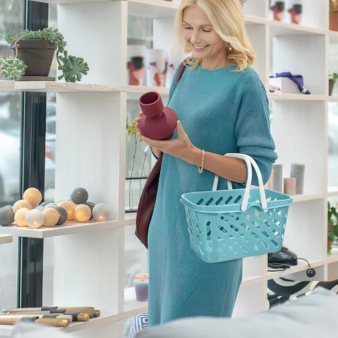 Toddmomy Kids Grocery Basket with Handles Shopping Basket for Kids Toys Mini Toy Shopping Basket for Kids Party Favors Pretend Play in Kuwait