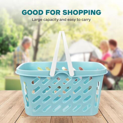 Toddmomy Kids Grocery Basket with Handles Shopping Basket for Kids Toys Mini Toy Shopping Basket for Kids Party Favors Pretend Play in Kuwait