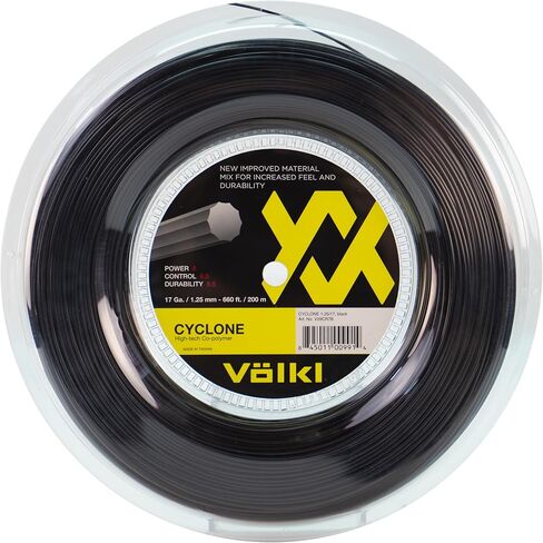 Volkl Cyclone | Tennis Racquet String | Spin & Control | Ten-Sided co-Polymer (Orange, 16, Reel) in Saudi Arabia