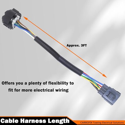 Custom Fit RV Blade 7-Way Trailer Tow Harness Connector, Compatible with Buick Enclave Chevrolet Traverse GMC Acadia & GMC Acadia Limited in Saudi Arabia