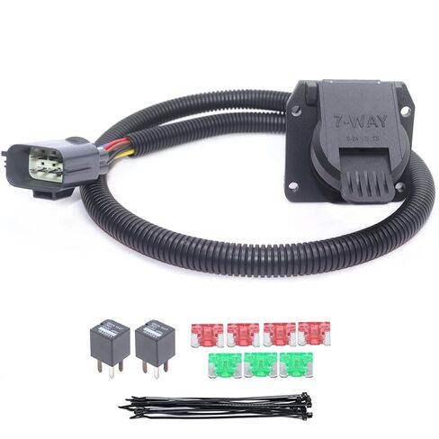 Custom Fit RV Blade 7-Way Trailer Tow Harness Connector, Compatible with Buick Enclave Chevrolet Traverse GMC Acadia & GMC Acadia Limited in Saudi Arabia