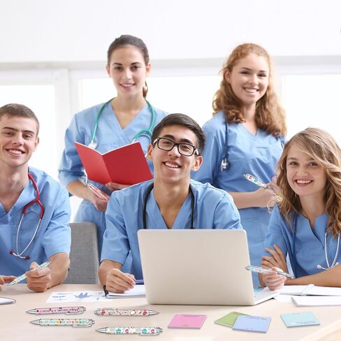 24 Sets Christmas Medical Assistant Gifts Include Funny Ballpoint Pens and Sticky Notes for Medical Assistant Students Practitioner CNA MA RN Assist Healthcare Work Christmas Favor Gifts in Saudi Arabia