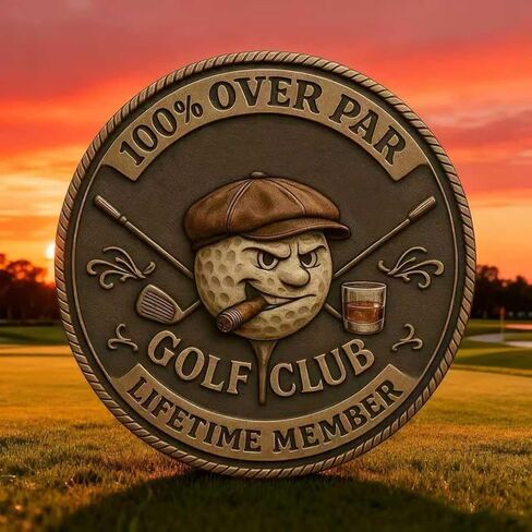 3 قطع من عملة الجولف القديمة، عملة تحدي الجولف المضحكة للرجال مع تصميم الويسكي، عملات معدنية لأعضاء نادي الجولف مدى الحياة، هدية هفوة للاعب الجولف ومحبيه in Kuwait