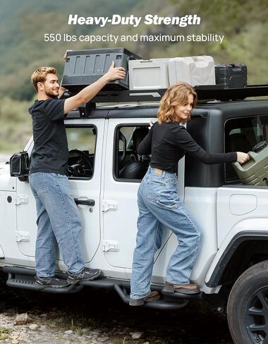 JOYTUTUS Running Boards for Gladiator JT 2020-2026 - Heavy Duty 6.7" Wide Nerf Bars, 550lbs Capacity, Rust-Resistant Textured Two Raised Wheel to Wheel Side Steps Bars for Bed Access & Off-Road Style in Saudi Arabia