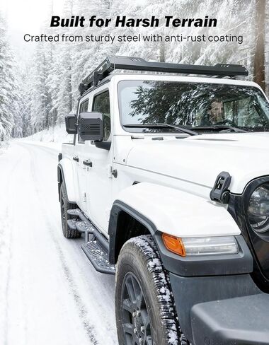 JOYTUTUS Running Boards for Gladiator JT 2020-2026 - Heavy Duty 6.7" Wide Nerf Bars, 550lbs Capacity, Rust-Resistant Textured Two Raised Wheel to Wheel Side Steps Bars for Bed Access & Off-Road Style in Saudi Arabia