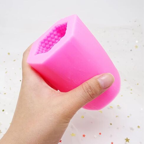 2PCS Creative Bee Honeycomb Candle Molds Fun Beehive Shape Silicone Mold for Homemade Beeswax Candle Soap Hand Lotion Bars Making in Saudi Arabia