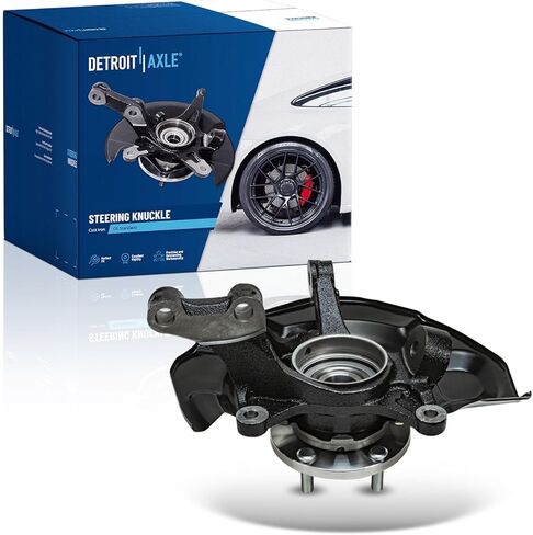 Detroit Axle - Front Right Steering Knuckle for 2004 2005 2006 2007 Toyota Highlander, Passenger Side Steering Knuckle & Wheel Hub Bearing Assembly Replacement in Saudi Arabia