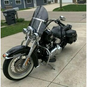 17" Dark Tint Replacement Windshield Compatible with Harley Davidson Heritage Softail FLSTC, Fat Boy FLSTF, Softail Deluxe FLSTN, 18% Light Transmission in Saudi Arabia