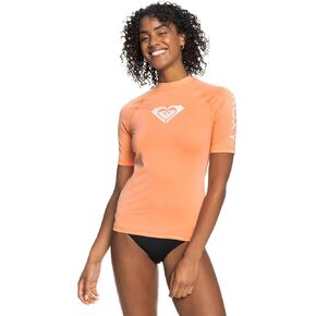 Roxy Women's Standard Whole Hearted كم قصير Rashguard، Cayenne 242 Exc in Kuwait