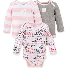 Burt's Bees Baby Unisex Baby Bodysuits, 3-Pack Long & Short-Sleeve One-Pieces, 100% Organic Cotton in Kuwait