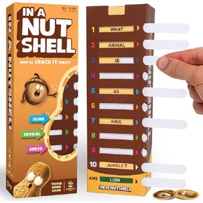 in A Nutshell: Slide & Reveal Word Guessing Board Game with 450+ Questions - Fun Family Party Game for Kids & Adults, Ages 10+, 2-20 Players, 20 Minute Playtime in Saudi Arabia
