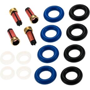4 Sets Of Rubber Car Fuel Injector Fuel Filters With O-ring Plastic Parts Repair Kit 0280156154 0586156156, Suitable For AY-RK057 in Saudi Arabia