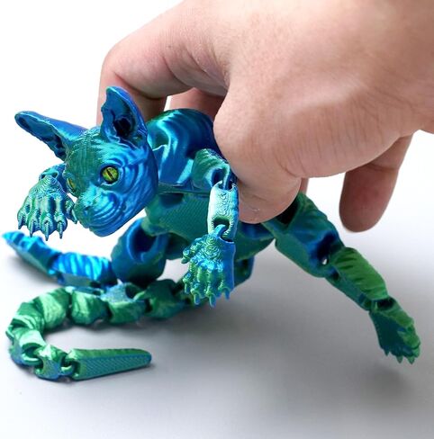 نموذج قطة أصلع مطبوع ثلاثي الأبعاد، ألعاب تململ حيوانات مفصلية واقعية ومرنة، تماثيل غامضة هدايا لعيد الفصح، ديكور مضحك للمكتب التنفيذي وقابل للجمع في المهرجانات، حشوات سلة عيد الفصح (PG) in Kuwait