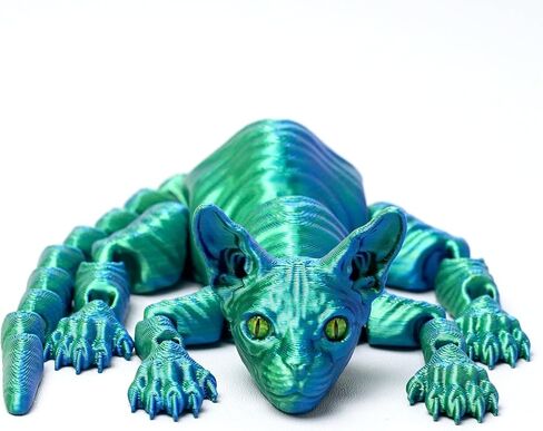 نموذج قطة أصلع مطبوع ثلاثي الأبعاد، ألعاب تململ حيوانات مفصلية واقعية ومرنة، تماثيل غامضة هدايا لعيد الفصح، ديكور مضحك للمكتب التنفيذي وقابل للجمع في المهرجانات، حشوات سلة عيد الفصح (PG) in Kuwait