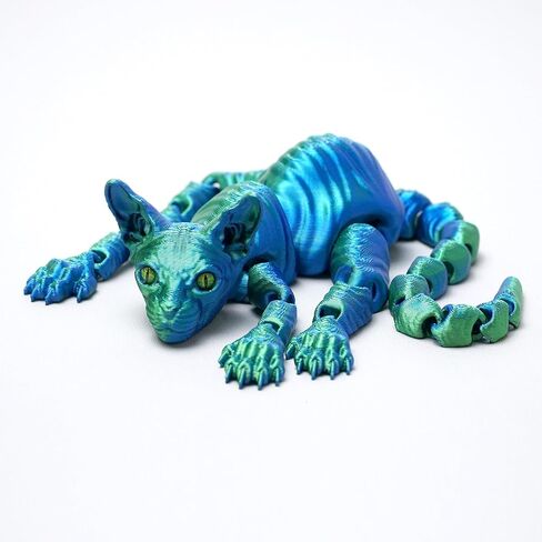 نموذج قطة أصلع مطبوع ثلاثي الأبعاد، ألعاب تململ حيوانات مفصلية واقعية ومرنة، تماثيل غامضة هدايا لعيد الفصح، ديكور مضحك للمكتب التنفيذي وقابل للجمع في المهرجانات، حشوات سلة عيد الفصح (PG) in Kuwait