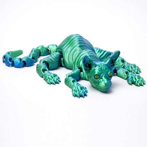 نموذج قطة أصلع مطبوع ثلاثي الأبعاد، ألعاب تململ حيوانات مفصلية واقعية ومرنة، تماثيل غامضة هدايا لعيد الفصح، ديكور مضحك للمكتب التنفيذي وقابل للجمع في المهرجانات، حشوات سلة عيد الفصح (PG) in Kuwait