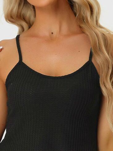 cheibear Womens Lounge Pajamas 2023 Summer Cami Tops with Shorts Sleepwear Knit Camisole PJ Sets in Kuwait