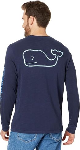 vineyard vines Men's Vintage Whale Garment Dyed Long-Sleeve Pocket Tee in Saudi Arabia