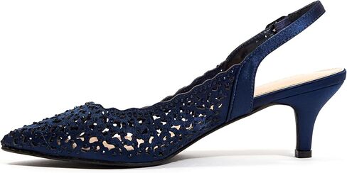 Dressy Sling Back Low Heel Shoes with Rhinestones Women's JEWEL in Saudi Arabia