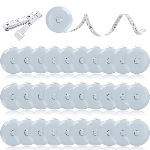 Retractable Tape Measure for Sewing 30 Pack Soft Fabric Measuring Tape for Body Measurements Double Scales Rulers for Tailor Cloth Knitting Craft Weight Loss Measurements （Light Blue in Saudi Arabia