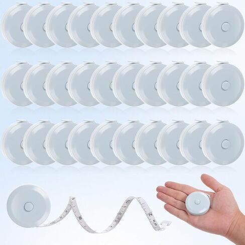 Retractable Tape Measure for Sewing 30 Pack Soft Fabric Measuring Tape for Body Measurements Double Scales Rulers for Tailor Cloth Knitting Craft Weight Loss Measurements （Light Blue in Saudi Arabia