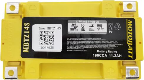 Motobatt MBTZ14S استبدال بطارية دراجة نارية AGM مختومة - YTZ12S، YTZ14S، ETZ14S in Saudi Arabia