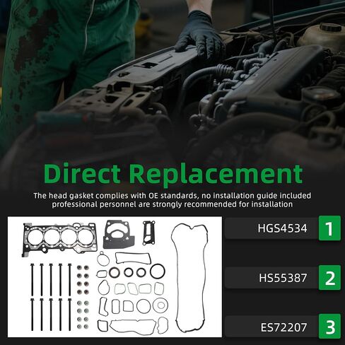 Engine Cylinder Head Gasket & Bolt Set for Ford Edge/Escape/Fusion,for Lincoln MKC/MKZ,2.0L L4 DOHC 16V,2015-2020,OE HGS4534,HS55387,ES72207 in Saudi Arabia