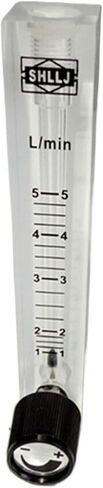 LZQ-7 1-5LPM Air Flow Meter Gas Flow Meter Indicator with Control Valve Adjustable Height 12cm(2-20LPM) in Saudi Arabia