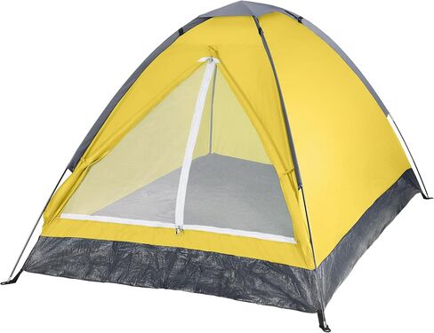 2-Person Dome Tent – Easy Set Up Shelter with Rain Fly and Carrying Bag for Camping, Beach, Hiking, and Festivals by Wakeman Outdoors (Yellow) in Saudi Arabia
